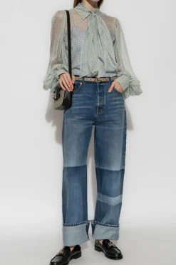 Gucci NIEBIESKI Jeansy z logo
