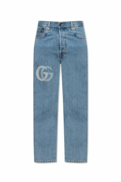 Gucci NIEBIESKI Jeansy z logo