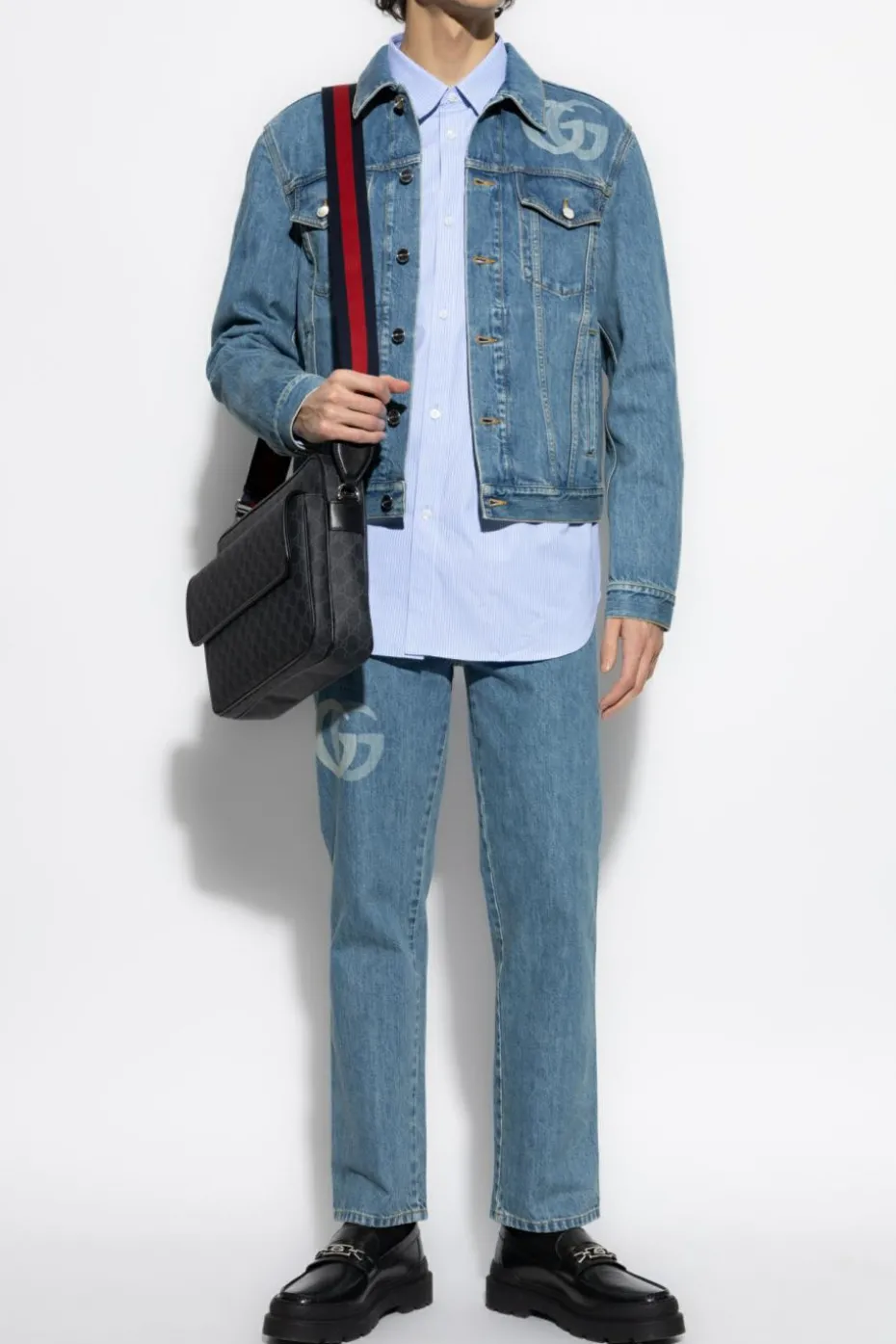Gucci NIEBIESKI Jeansy z logo