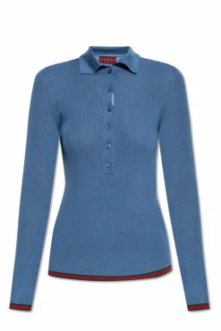 Gucci NIEBIESKI Kaszmirowy sweter