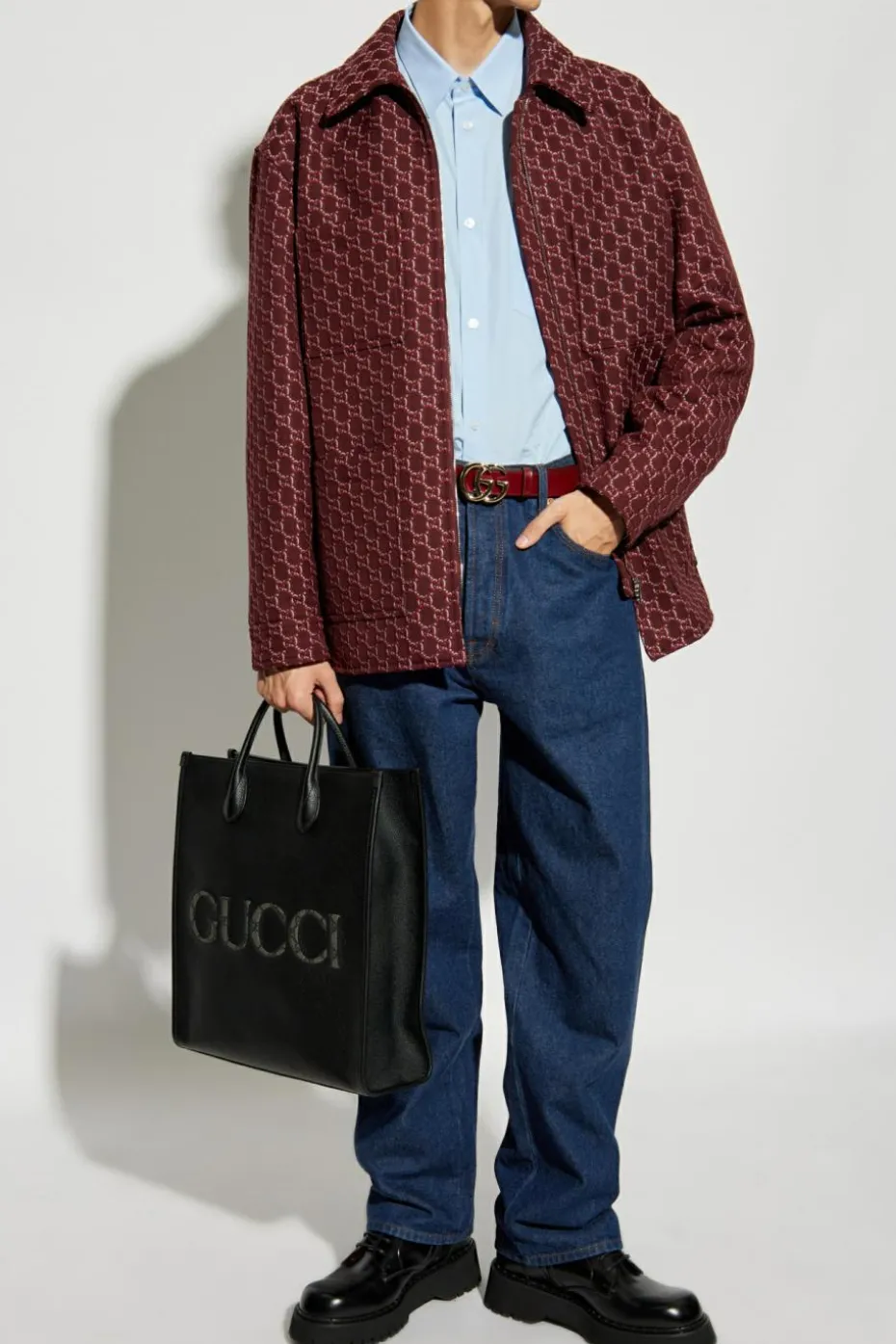 Gucci NIEBIESKI Koszula z kieszenią