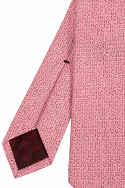 Gucci RÓŻOWY Jedwabny krawat