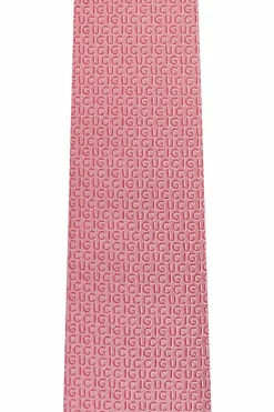 Gucci RÓŻOWY Jedwabny krawat