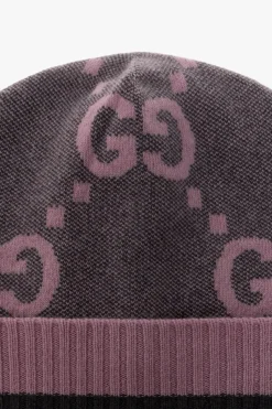 Gucci RÓŻOWY Kaszmirowa czapka