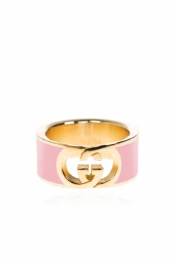 Gucci RÓŻOWY Pierścień z logo