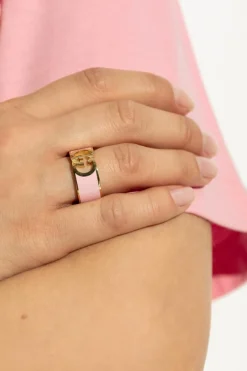 Gucci RÓŻOWY Pierścień z logo
