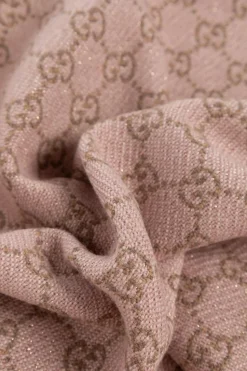 Gucci RÓŻOWY Szal z monogramem