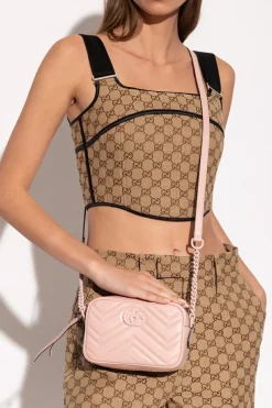 Gucci RÓŻOWY Torba na ramię ‘GG Marmont Mini’