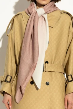 Gucci RÓŻOWY Wełniana chusta
