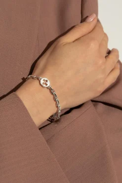 Gucci SREBRNY Bransoleta z logo `GG`