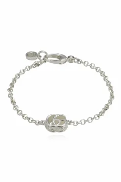 Gucci SREBRNY Bransoleta z logo