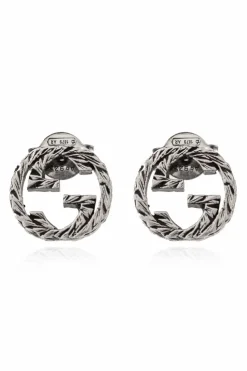 Gucci SREBRNY Kolczyki w kształcie logo