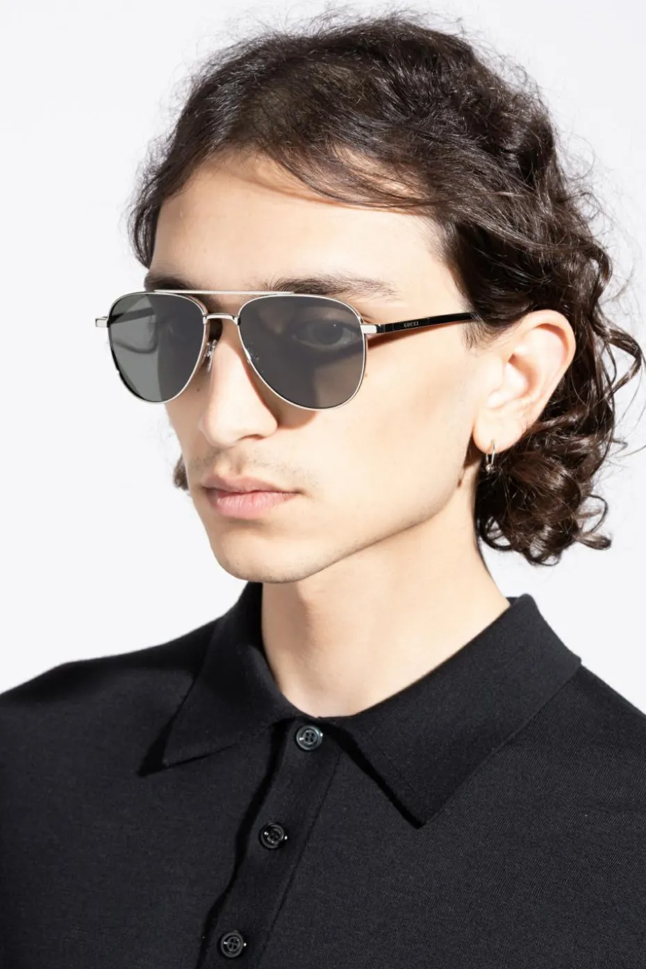 Gucci SREBRNY Okulary przeciwsłoneczne