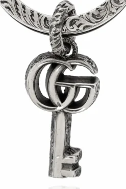 Gucci SREBRNY Srebrny brelok z zawieszką
