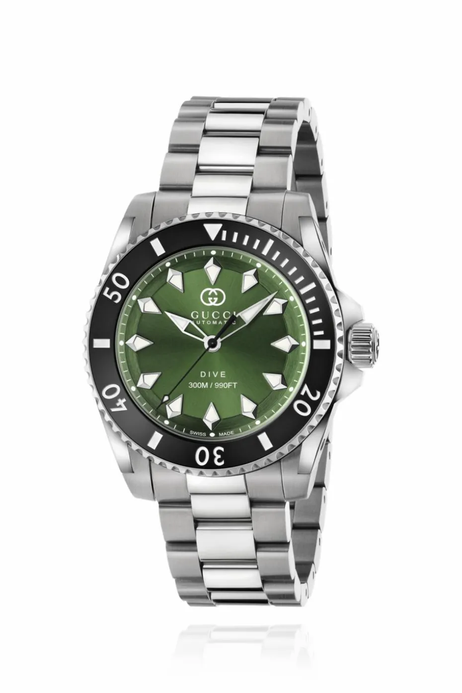 Gucci SREBRNY Zegarek `Dive`
