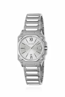 Gucci SREBRNY Zegarek `G-Flat`