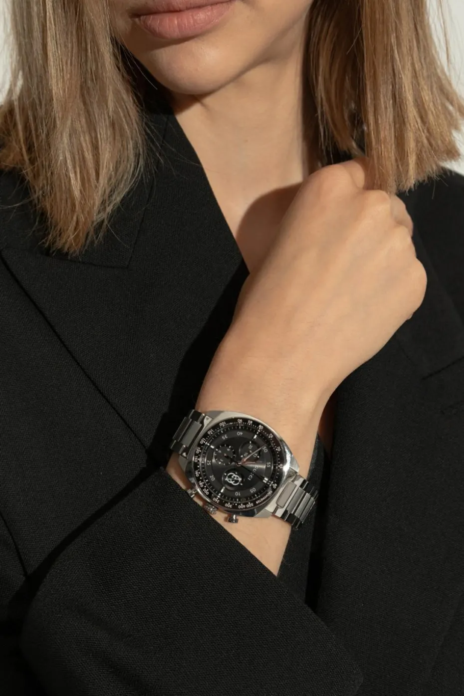 Gucci SREBRNY Zegarek z logo