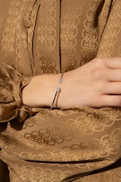 Gucci SREBRNY Złota bransoleta z logo