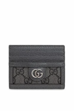 Gucci SZARY Etui na karty z płótna `GG Supreme`