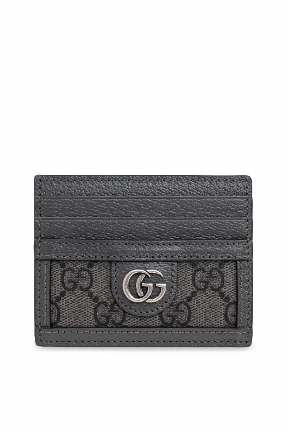 Gucci SZARY Etui na karty z płótna `GG Supreme`