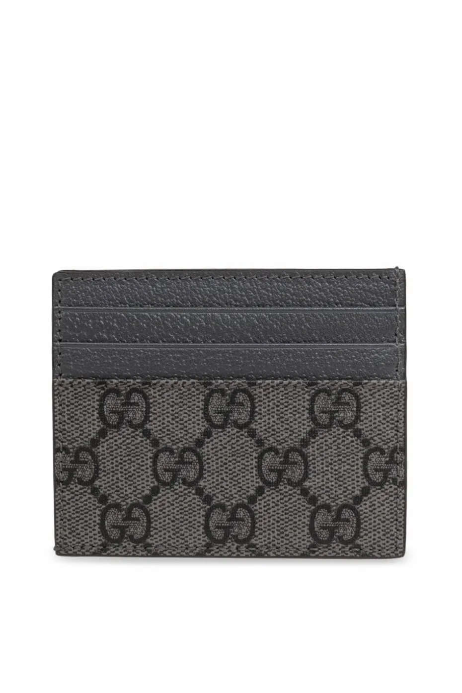 Gucci SZARY Etui na karty z płótna `GG Supreme`