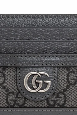 Gucci SZARY Etui na karty z płótna `GG Supreme`