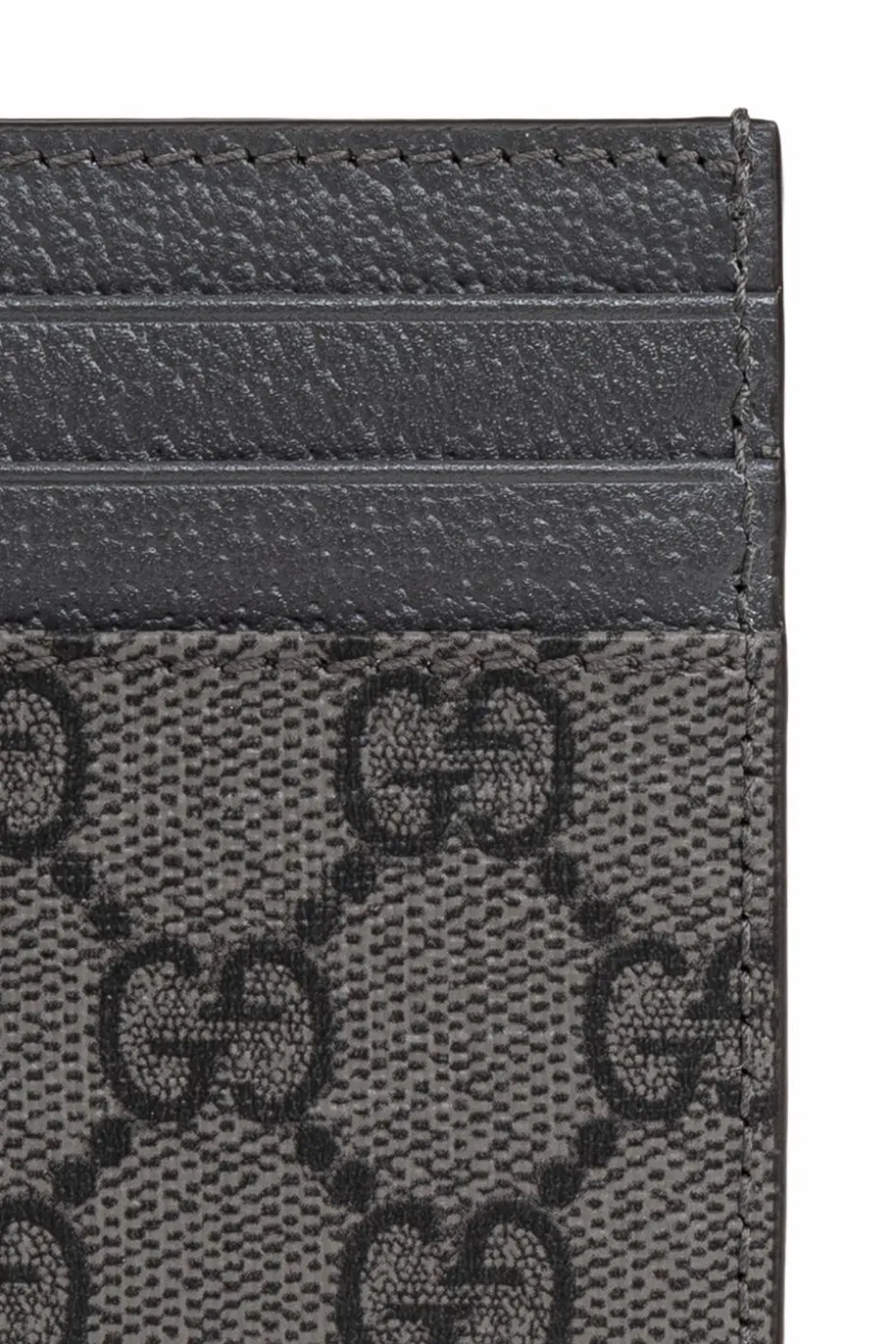 Gucci SZARY Etui na karty z płótna `GG Supreme`