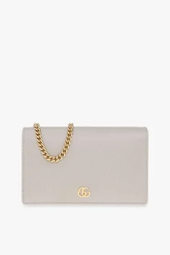 Gucci SZARY Portfel na łańcuchu ‘GG Marmont Mini’