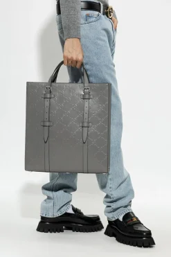 Gucci SZARY Skórzana torba typu ‘shopper’