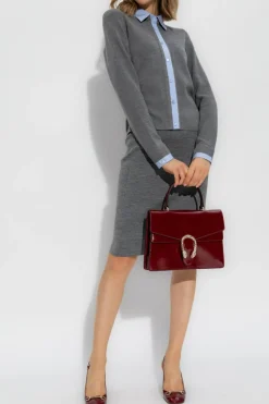 Gucci SZARY Spódnica z logo