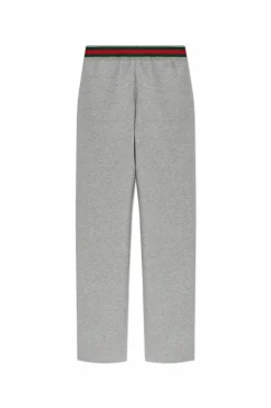 Gucci SZARY Spodnie dresowe z logo