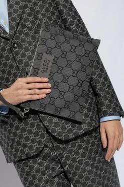 Gucci SZARY Torba do ręki z monogramem