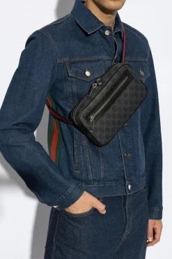 Gucci SZARY Torba na pas z logo