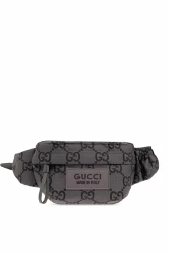 Gucci SZARY Torba na pas z monogramem