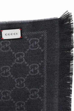 Gucci SZARY WEŁNIANY SZAL