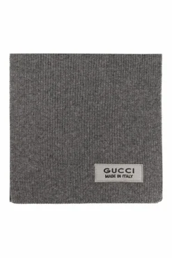 Gucci SZARY Wełniany szal