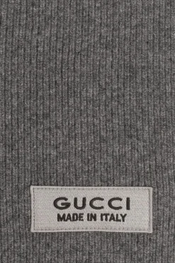 Gucci SZARY Wełniany szal