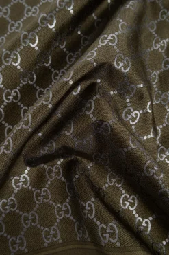 Gucci ZIELONY Jedwabna chusta
