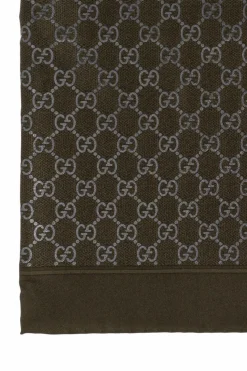 Gucci ZIELONY Jedwabna chusta