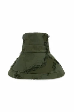 Gucci ZIELONY Kapelusz z efektem `vintage`