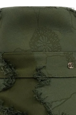 Gucci ZIELONY Kapelusz z efektem `vintage`