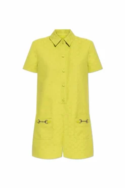 Gucci ZIELONY Kombinezon ze wzorem `GG`