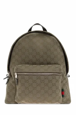 Gucci ZIELONY Plecak ze wzorem `GG`
