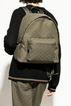 Gucci ZIELONY Plecak ze wzorem `GG`
