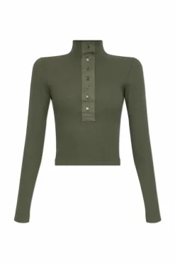 Gucci ZIELONY Prążkowany top