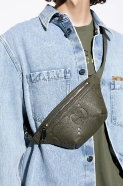 Gucci ZIELONY Skórzana torba na pas
