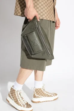 Gucci ZIELONY Skórzana torba na pas