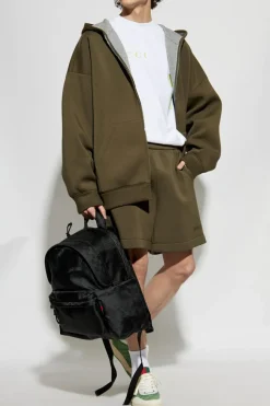 Gucci ZIELONY Szorty dresowe z wyszytym logo