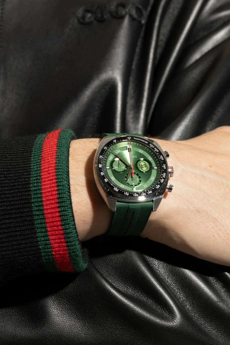 Gucci ZIELONY Zegarek z logo