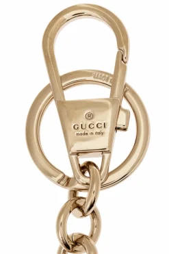 Gucci ZŁOTY Mosiężny brelok do kluczy